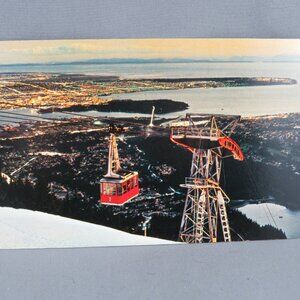Vintage Postcard - Grouse Mountain Skyride View - Natural Color Productions